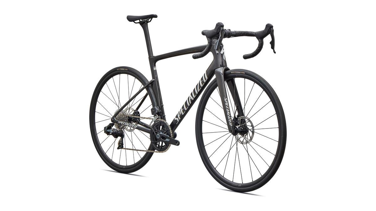 Tarmac SL9 Comp SRAM Rival AXS front end detail, Charcoal Tint