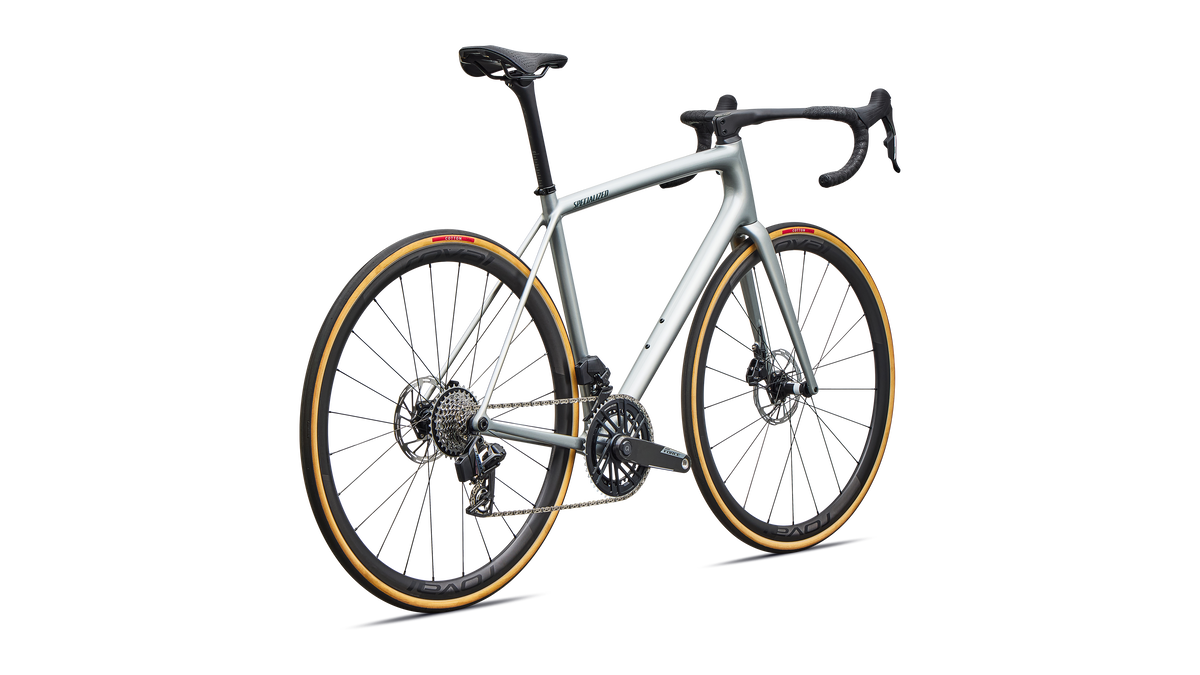 Specialized Aethos 2 Pro - SRAM Force AXS - Shadow Silver / Emerald Metallic
