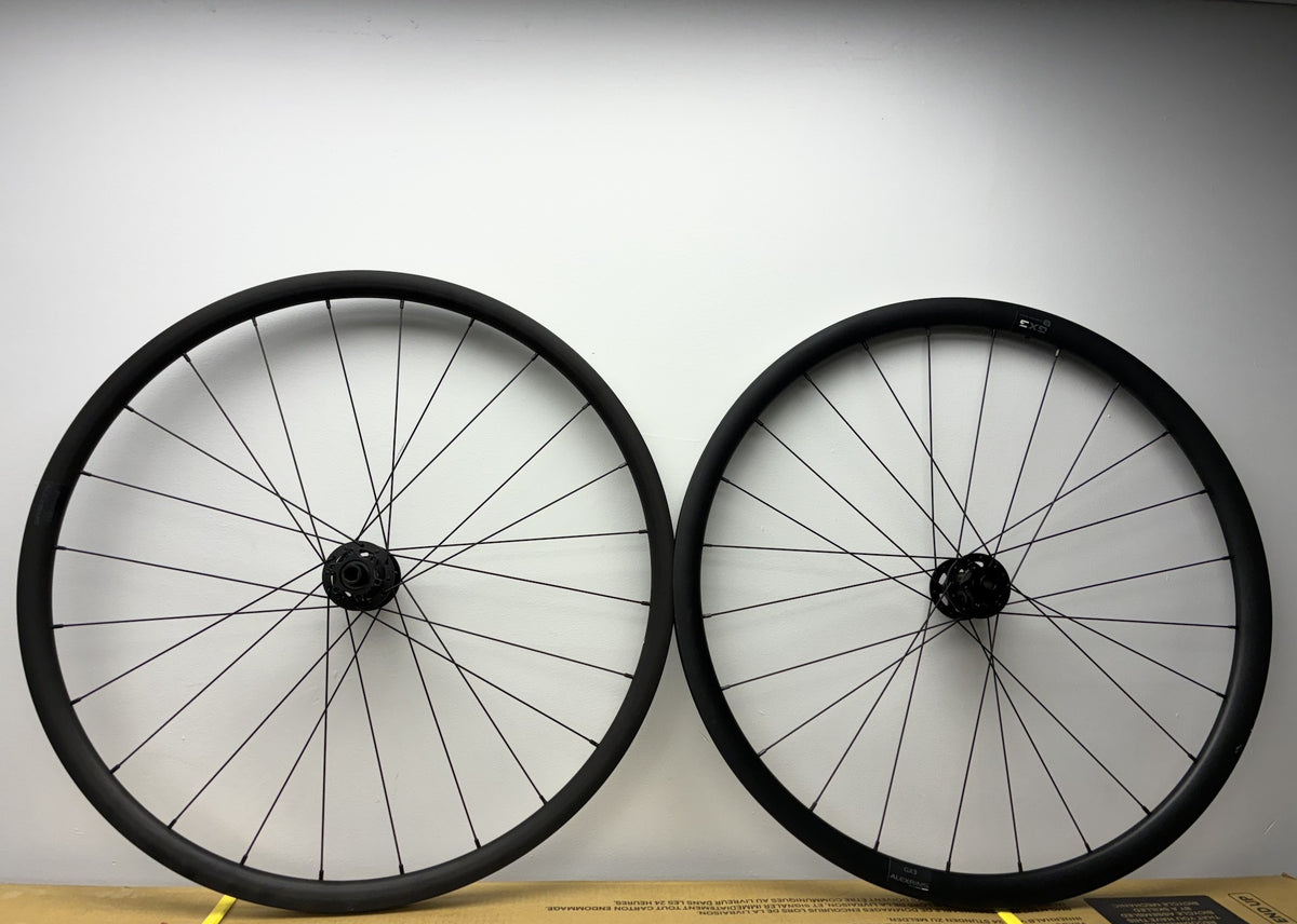 Alexrims GX3 alloy disc wheelset, front and rear